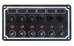 Панель выключателей ТMC 6 тумблеров, черная (10247863)